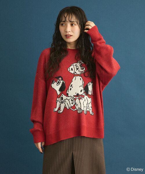 Disney（ディズニー） ニット セーター 101匹わんちゃん/ジャガード