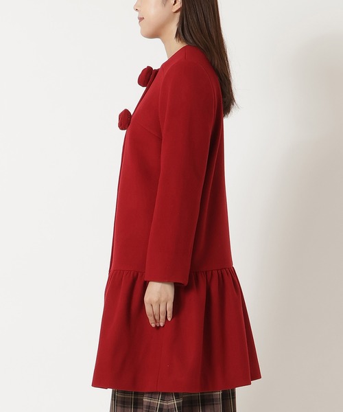 Rose Tiara（ローズティアラ） ノーカラーコート コート 「コサージュ