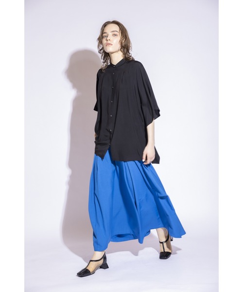 「OSMOSIS」 「loaf」7分袖ブラウス ONE SIZE ブラック レディース_画像9