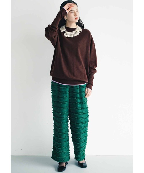 「MEDE19F」 長袖ニット MEDIUM パープル レディース_画像2