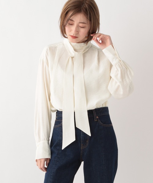 「A part by」 長袖ブラウス FREE オフホワイト レディース_画像9
