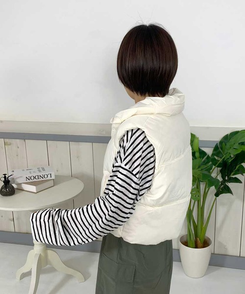 「CRB」 ベスト F アイボリー レディース_画像5