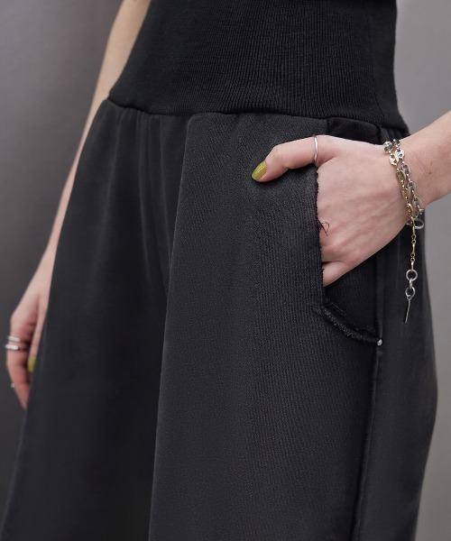 グレー ワイドパンツ スウェット JOSE MOON JOSE MOON（ジョゼムーン） スウェットパンツ ジャージ SIDE SLIT