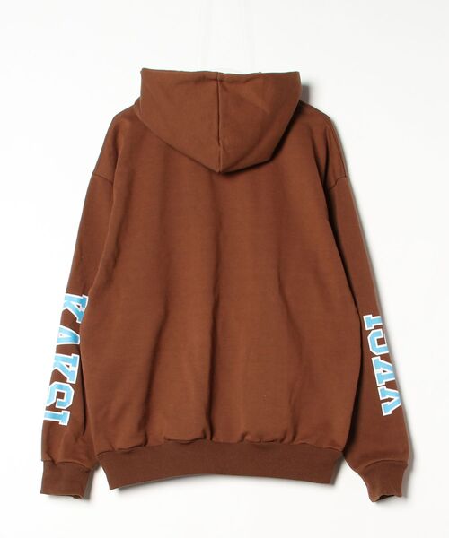 「FREAK'S STORE」 ワンポイントプルオーバーパーカー S ブラウン レディース_画像2