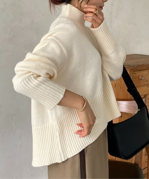 「Thevon」 長袖ニット FREE ブラック レディース_画像5