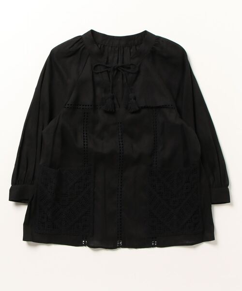 「GRACE CONTINENTAL」 7分袖ブラウス 36 ブラック レディース_画像2