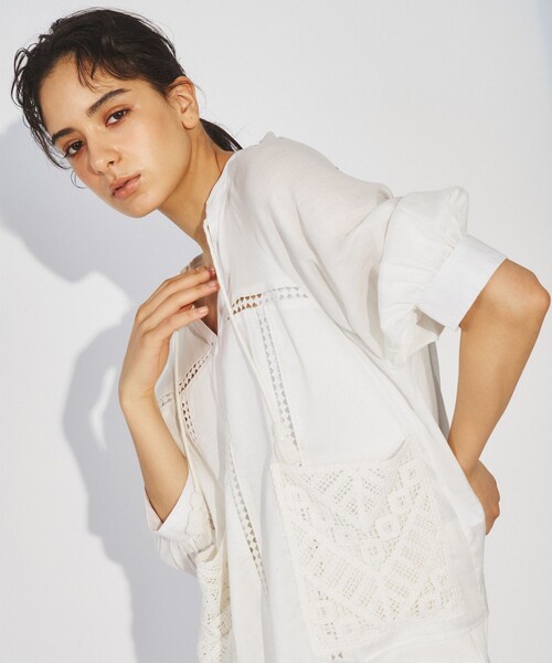 「GRACE CONTINENTAL」 7分袖ブラウス 36 ブラック レディース_画像9