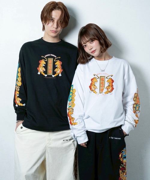 チュウカタヘタイ tシャツ manikoコラボロンT/白 レディース