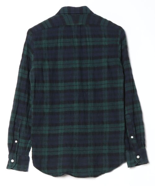 「SOUTIENCOL」 チェック柄長袖シャツ 2 ネイビー メンズ_画像2