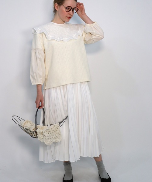 「haupia」 付け襟 FREE ブラック レディース_画像2