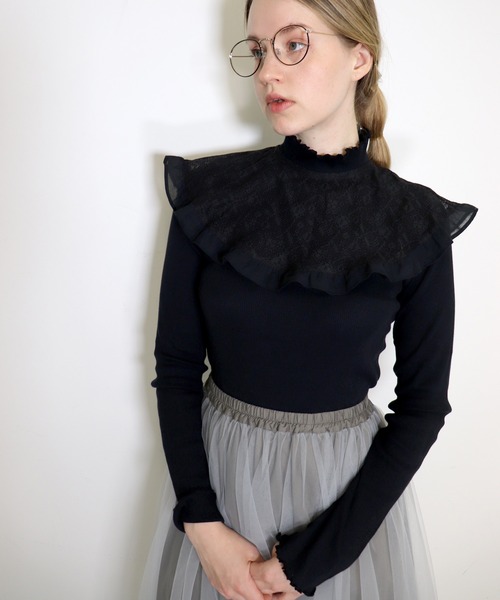 「haupia」 付け襟 FREE ブラック レディース_画像7