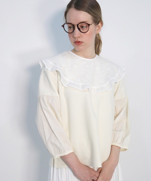 「haupia」 付け襟 FREE ブラック レディース_画像9