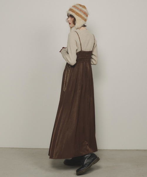 「Unitage」 キャミソールワンピース FREE ブラック レディース_画像2