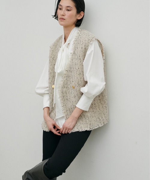 LARUTA（ラルータ） ベスト ジレ 「LARUTA」セレモニー対応可／ラメ糸