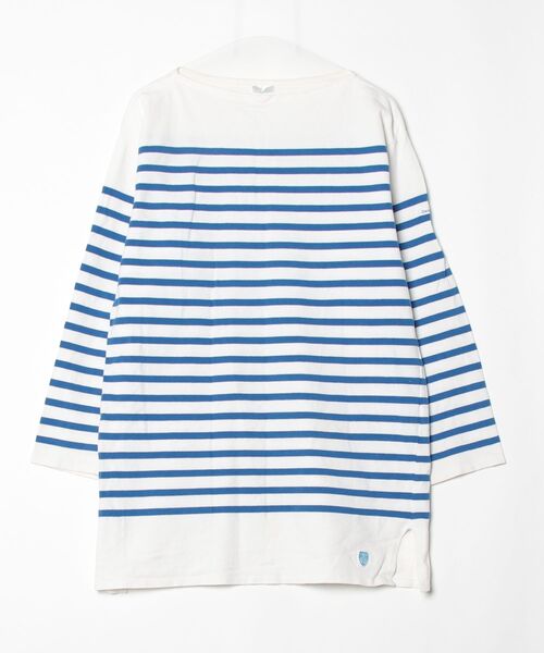 ORCIVAL（オーシバル） ボーダー柄7分袖Tシャツ - ホワイト メンズ