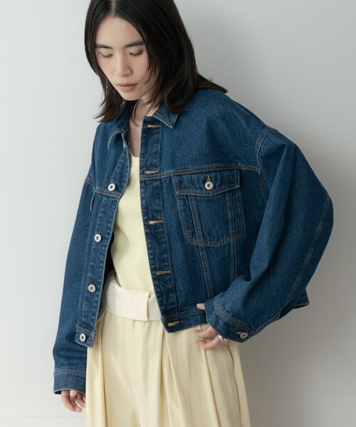 INDIVI GALLEST デニムジャケット gジャン ボックスデニムジャケット