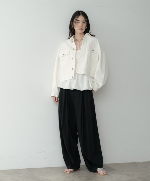INDIVI GALLEST デニムジャケット gジャン ボックスデニムジャケット