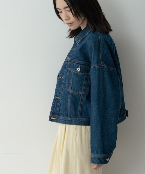 デニムジャケット　レディース　新品　未使用　生デニム　Gジャン　90s 日本製 INDIVI GALLEST デニムジャケット gジャン ボックスデニムジャケット