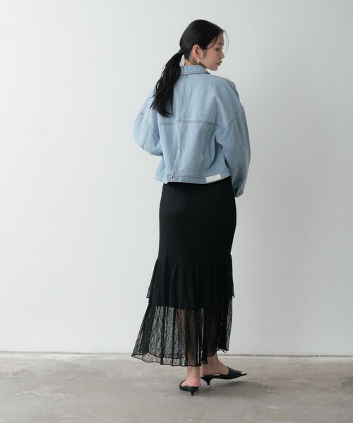 INDIVI GALLEST デニムジャケット gジャン ボックスデニムジャケット