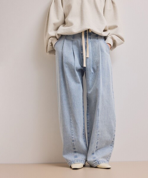 ADAM ET ROPE'（アダムエロペ） ワイドパンツ ジーンズ デニム デニム