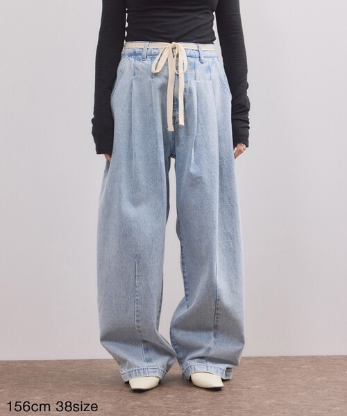 ADAM ET ROPE'（アダムエロペ） ワイドパンツ ジーンズ デニム デニム