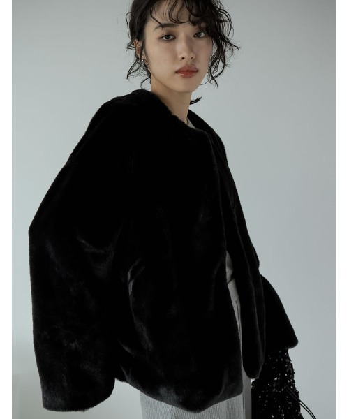 「Re:EDIT」 ブルゾン MEDIUM グレイッシュベージュ レディース_画像3