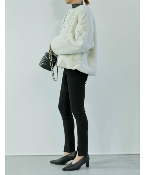 「Re:EDIT」 ブルゾン MEDIUM グレイッシュベージュ レディース_画像9