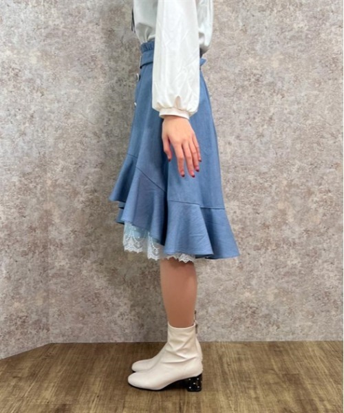 「axes femme POETIQUE」 スカート MEDIUM ブルー レディース_画像4