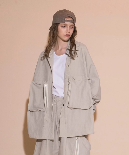 「my beautiful landlet」 長袖シャツ 1 ライトグレー メンズ_画像4