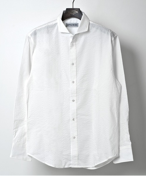 「BUFFALO BOBS」 長袖シャツ 1-2 ネイビー メンズ_画像2