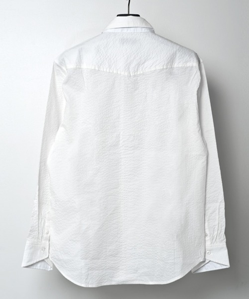 「BUFFALO BOBS」 長袖シャツ 1-2 ネイビー メンズ_画像3