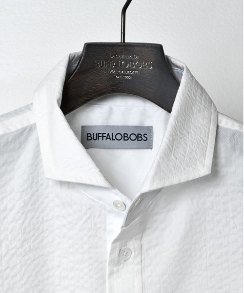 「BUFFALO BOBS」 長袖シャツ 1-2 ネイビー メンズ_画像4