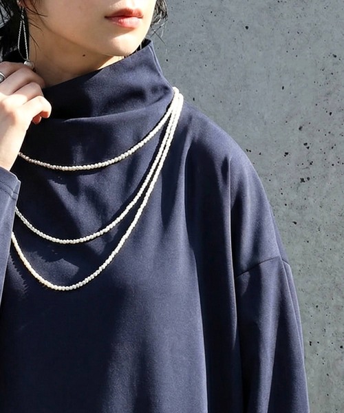 antiqua（アンティカ） ワンピース ハイネック長袖ワンピース