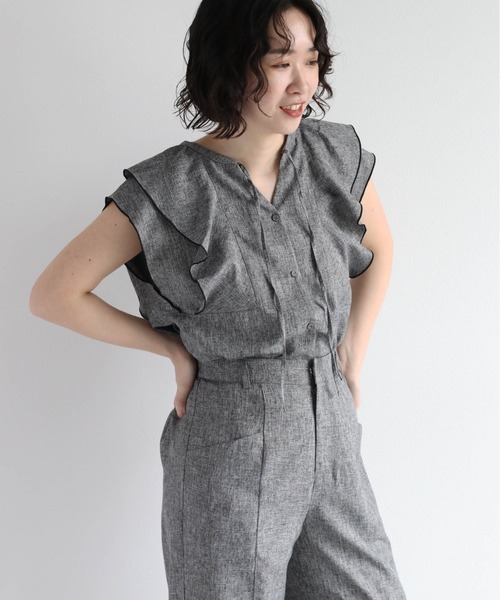 「cepo」 半袖ブラウス M ブラウン レディース_画像8