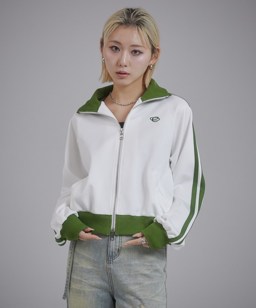 「ENVYM」 ジャージブルゾン SMALL ピンク レディース_画像7