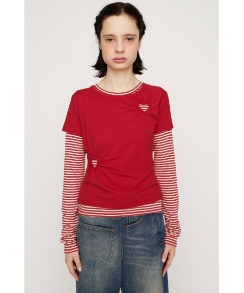 SLY（スライ） tシャツ HEART HOLE 2P TOPS ハートホールツーピー