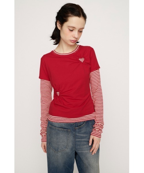 SLY（スライ） tシャツ HEART HOLE 2P TOPS ハートホールツーピー