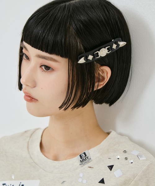 【新品未使用】TOGA TOO レザーバレッタ　黒 TOGA PULLA（トーガ プルラ） ヘアクリップ 「TOGA PULLA/トーガプルラ