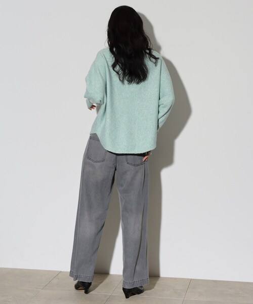 「GALLEST」 長袖ニット 38 ホワイト レディース_画像6