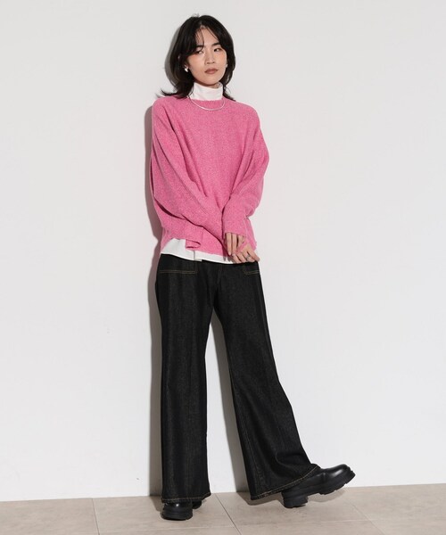 「GALLEST」 長袖ニット 38 ホワイト レディース_画像9