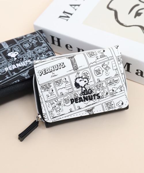 SNOOPY（スヌーピー） 財布 SNOOPY合皮コミック柄ミニ財布 メンズ