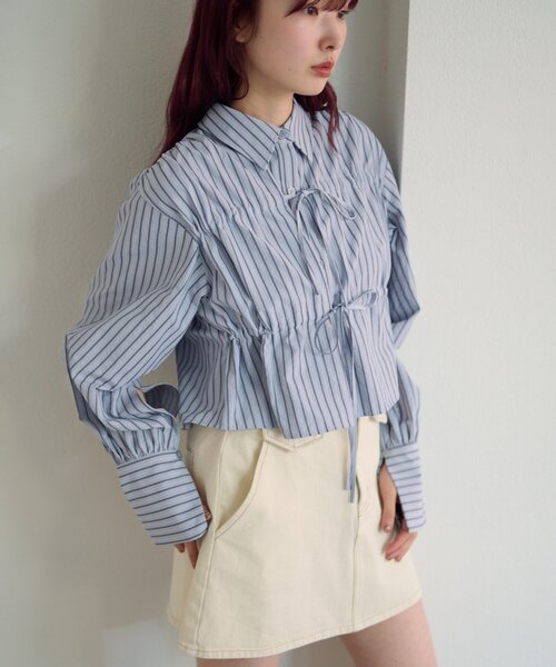 【かのん様】２点おまとめ　DRESSLAVE ストライプシャツ　リボン OLIVE des OLIVE（オリーブデオリーブ） 2K50026 OLIVE des OLIVE