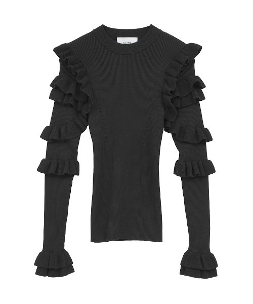 CLANE（クラネ） ニット セーター 「CLANE/クラネ」FRILL SLEEVE KNIT