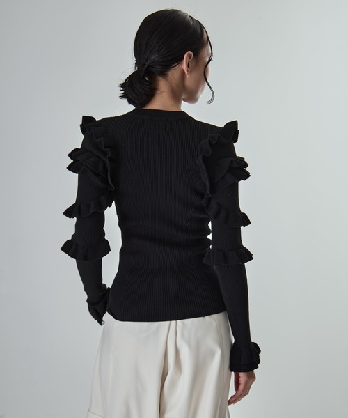 クラネ　パフスリーブニット CLANE（クラネ） ニット セーター 「CLANE/クラネ」FRILL SLEEVE KNIT