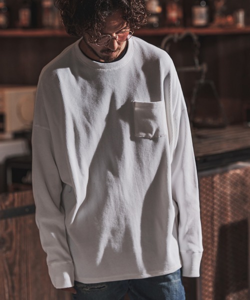 「FACTOTUM」 長袖Tシャツ 44 ホワイト メンズ_画像3