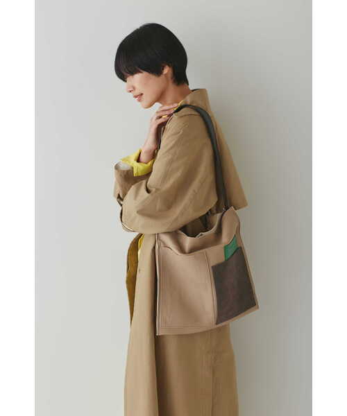 「human woman」 2WAYバッグ フリ- ベージュ レディースの画像