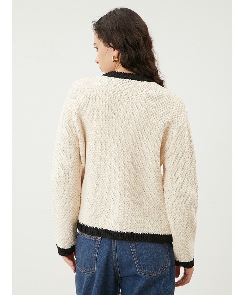 「Mila Owen」 ニットカーディガン 1 アイボリー レディース_画像5