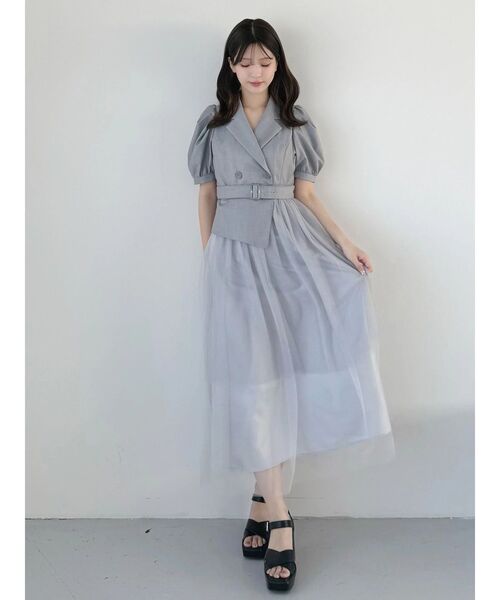 ワンピース ジャケットドッキングワンピースの画像