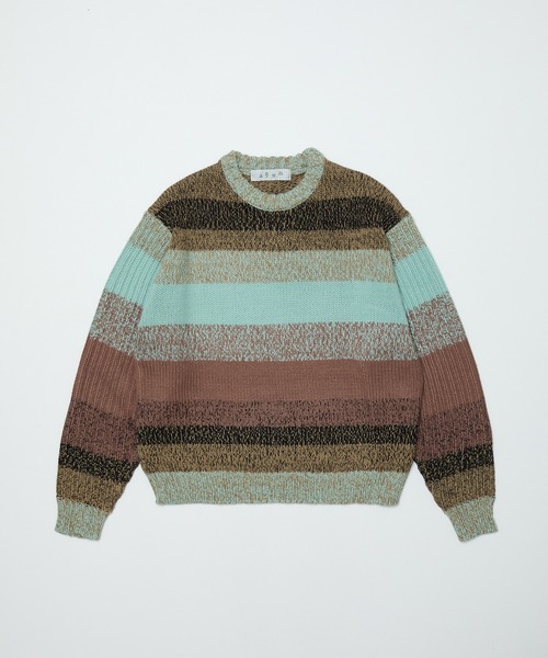 bal（バル） セーター ニット GRADATION STRIPE CREWNECK SWEATER 