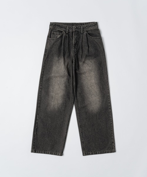 「flaner」 デニムパンツ LARGE ブラック レディース_画像5